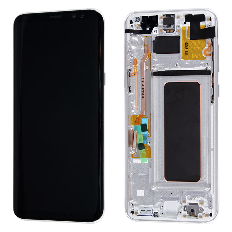 Samsung Galaxy S8 Plus OLED Screen Assembly Replacement With Frame (Refurbished) (Arctic Silver)