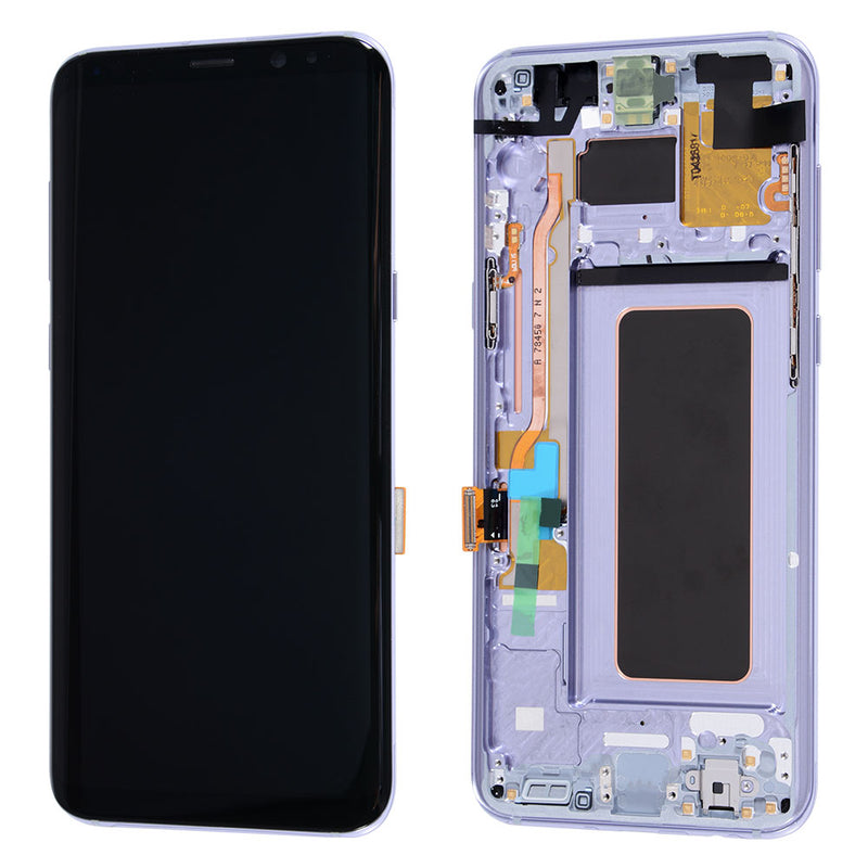 Samsung Galaxy S8 Plus OLED Screen Assembly Replacement With Frame (Refurbished) (Orchid Gray / Purple)