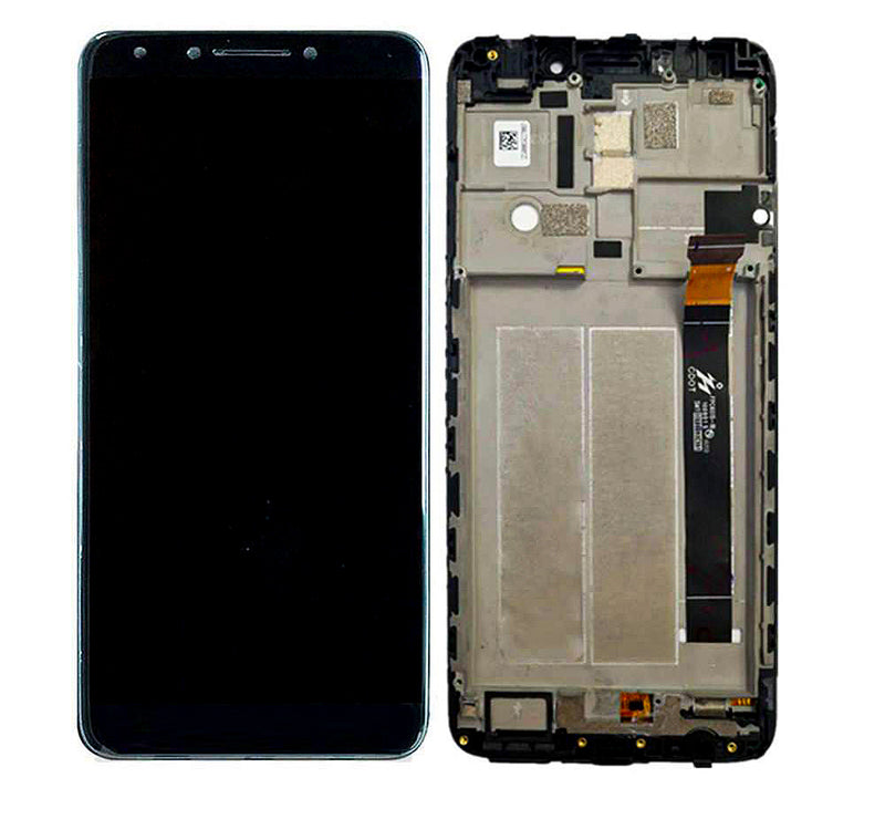 T-Mobile Revvl 2 Plus 6062W LCD Screen Assembly Replacement With Frame (Black)