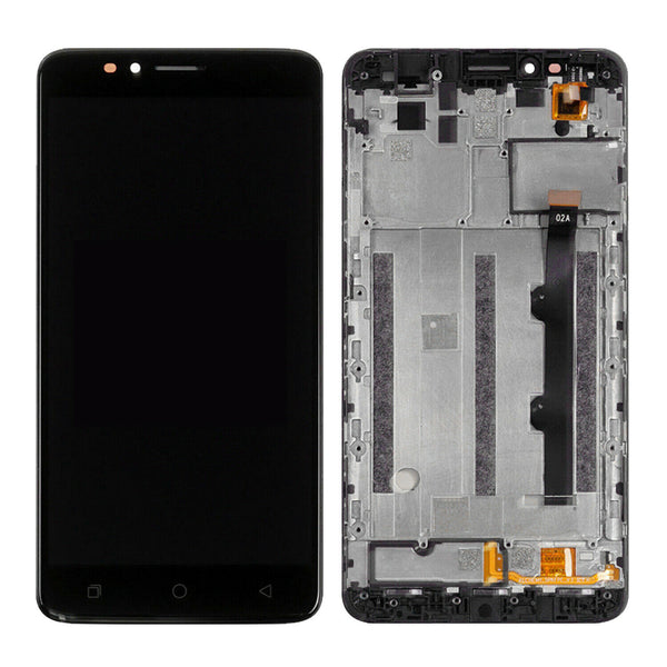 T-Mobile Revvl Plus (C3701A) LCD Screen Assembly Replacement With Frame (Black)