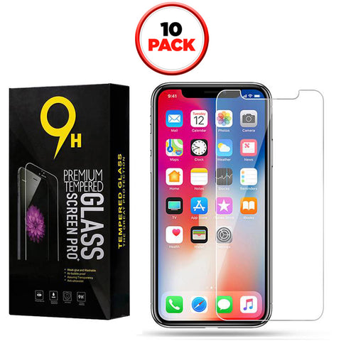 iPhone Premium Tempered Glass Screen Protector (10 Pack) (All Model)
