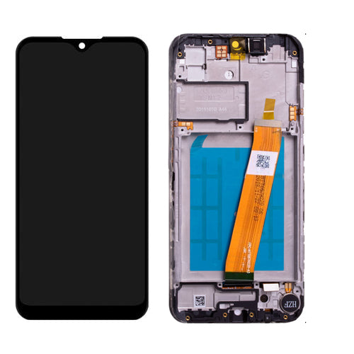 Samsung Galaxy A01 (A015A / F / 2020) LCD Screen Assembly Replacement With Frame (144.2) (Micro-USB / Narrow FPC Connector) (Refurbished) (All Colors)