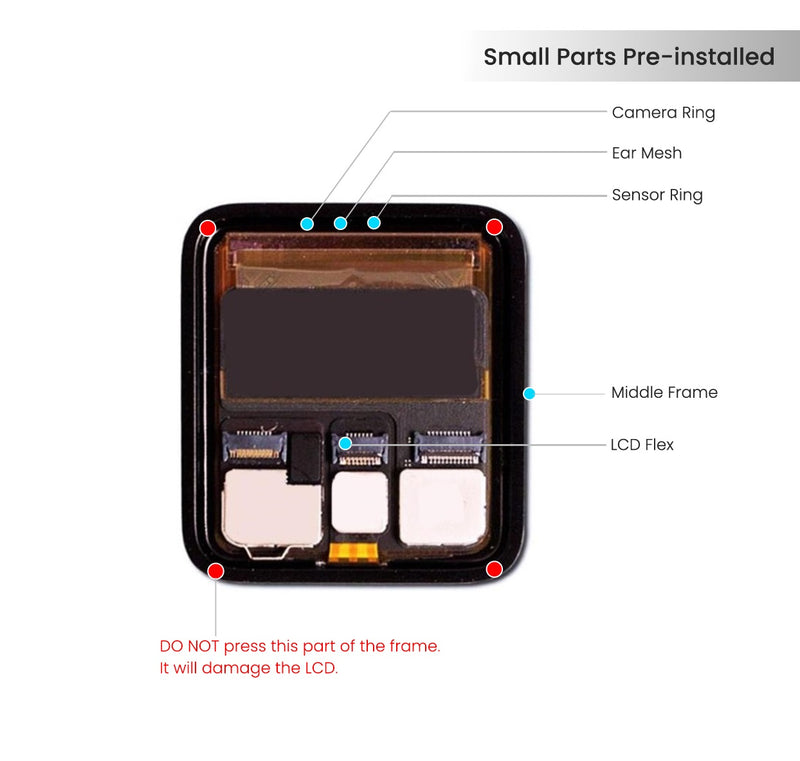 Apple Watch Series 3 (42MM) OLED Screen Assembly Replacement (GPS + Cellular Version) (Refurbished)