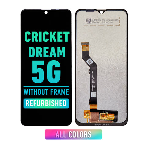 Cricket Dream 5G LCD Screen Assembly Replacement Without Frame (Refurbished) (All Colors)