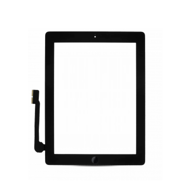 iPad 4 / iPad 3 Digitizer Replacement (Home Button Pre-Installed Compatible For iPad 4) (Aftermarket Plus) (Black)