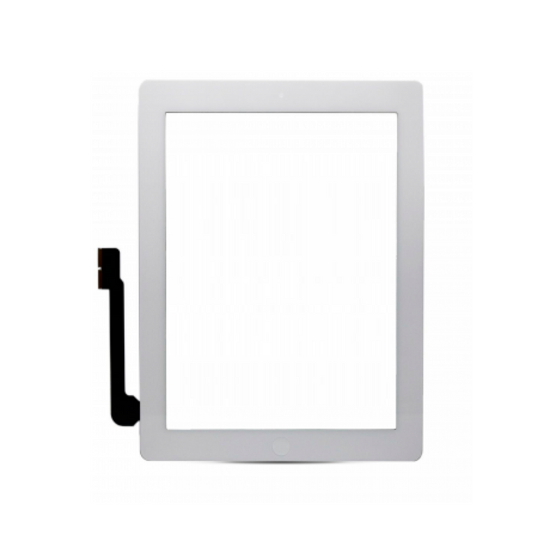 iPad 4 / iPad 3 Digitizer Replacement (Home Button Pre-Installed Compatible For iPad 4) (Aftermarket Plus) (White)