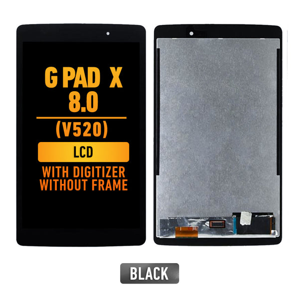 LG G Pad X 8.0 .0 (V520) / (V521) / (V525) LCD Screen Assembly Replacement With Digitizer Without Frame (Black)