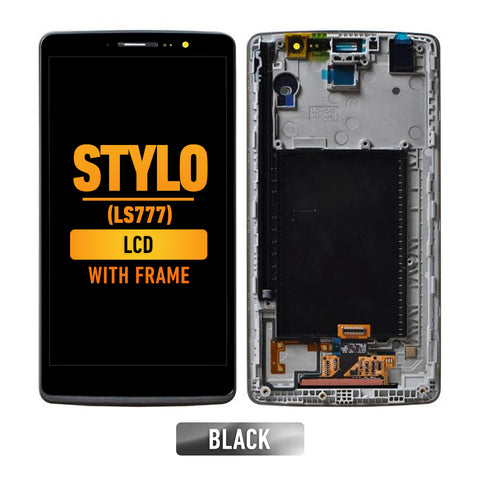 LG G Stylo (LS770) LCD Screen Assembly Replacement With Frame (Black)