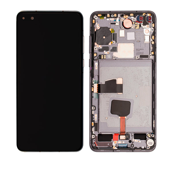 Huawei P40 LCD Screen Assembly Replacement With Frame (Refurbished) (Black)