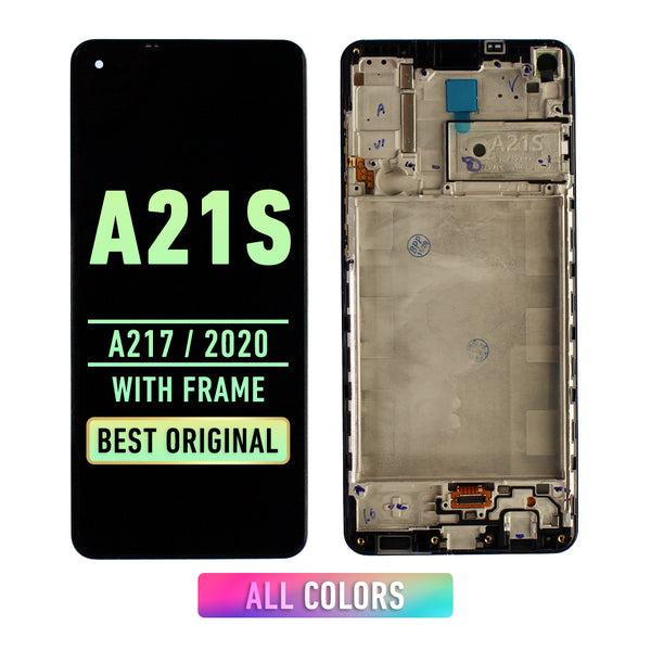 Samsung Galaxy A21s (A217 / 2020) LCD Screen Assembly Replacement With Frame (All Colors) (Refurbished)