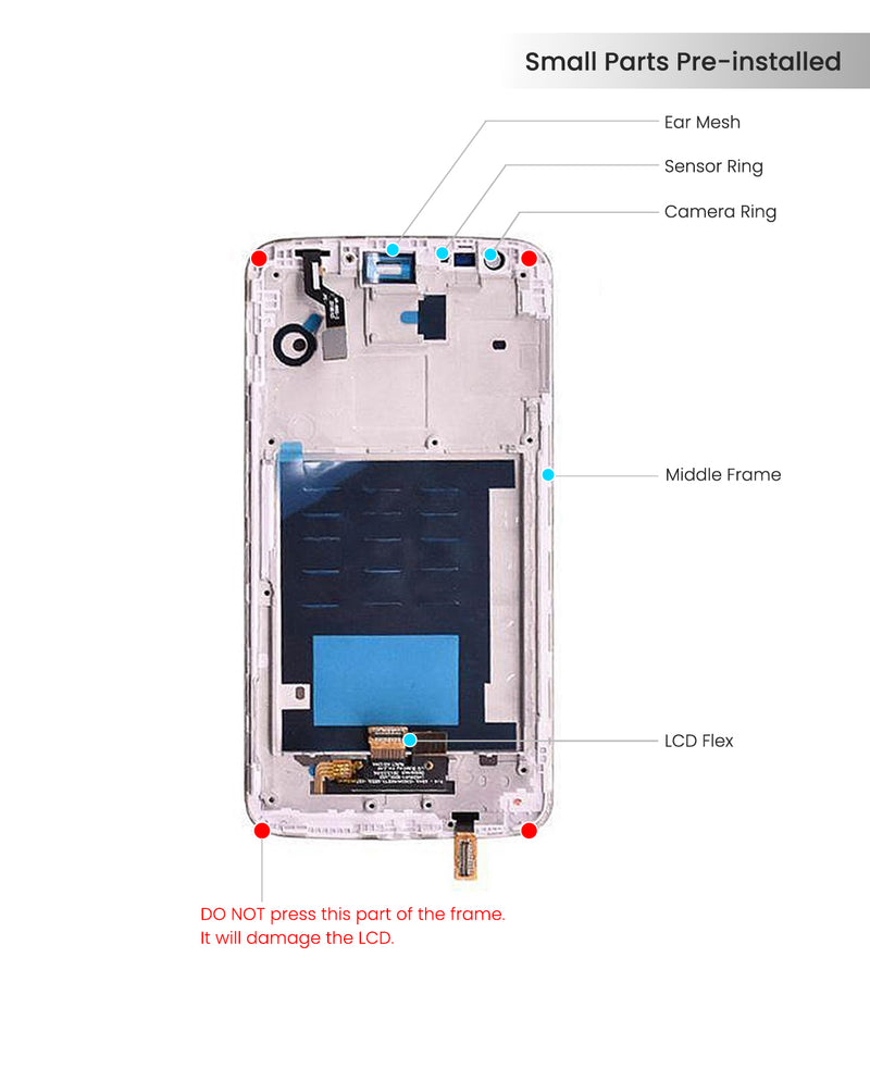 LG G2 LCD Screen Assembly Replacement With Frame (Black)