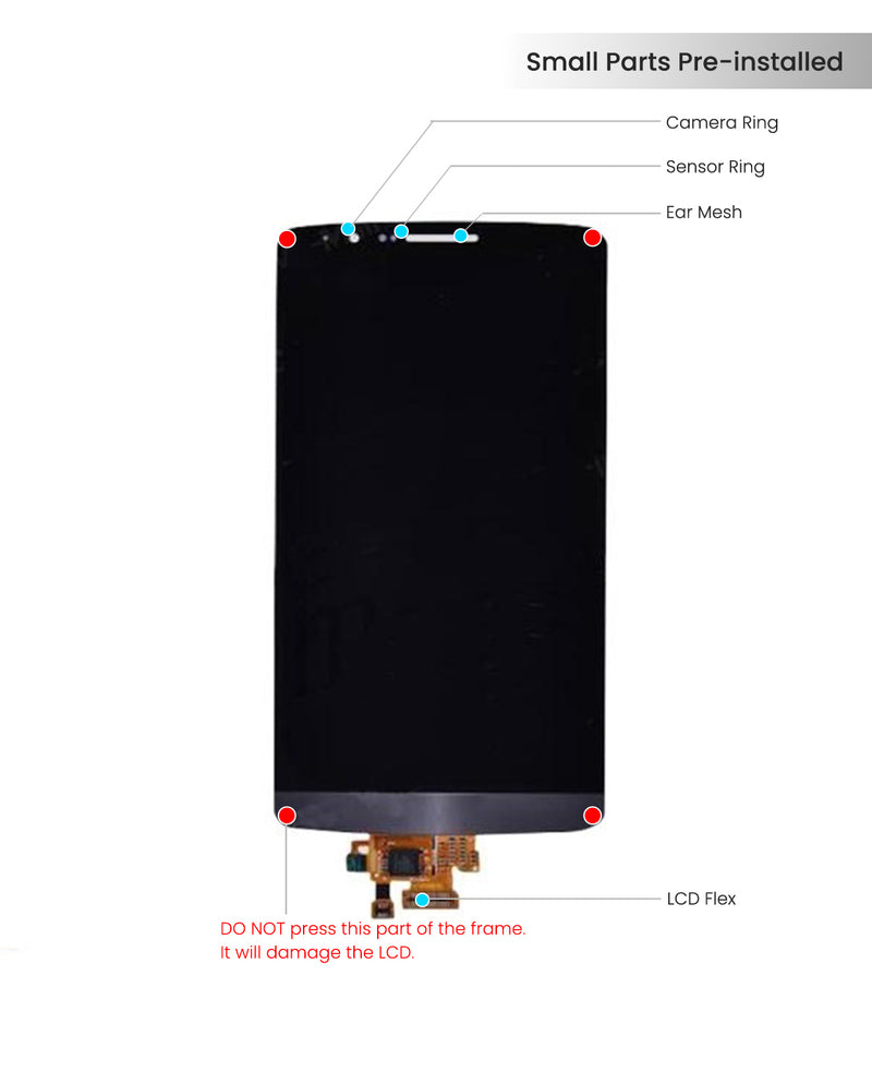 LG G3 LCD Screen Assembly Replacement Without Frame (White)