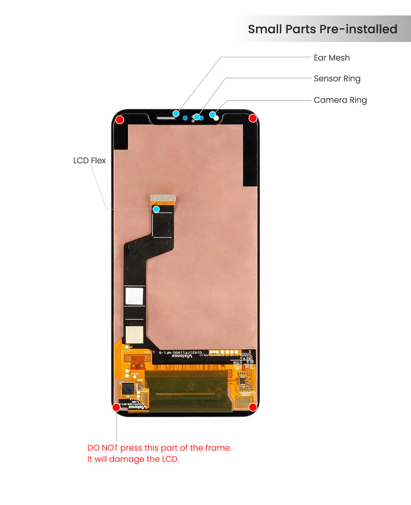 LG G8S ThinQ LCD Screen Assembly Replacement Without Frame (All Colors)