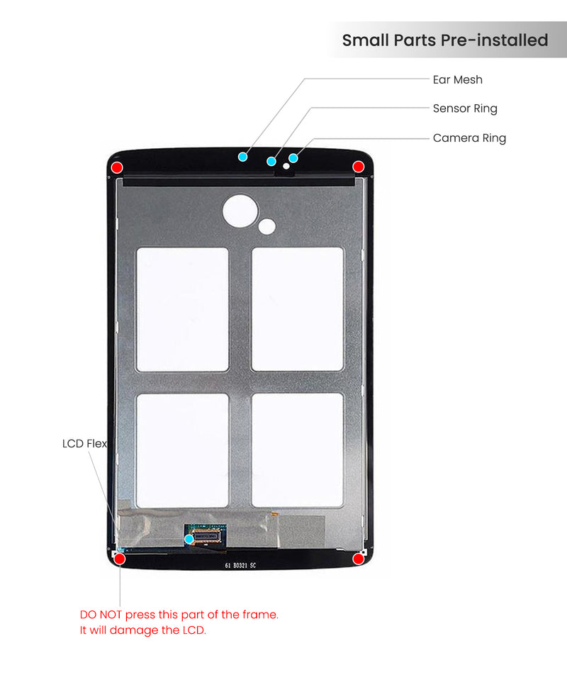 LG G Pad 7.0 / V400 / V410 / VK410 LCD Assembly with digitizer without frame (Black)