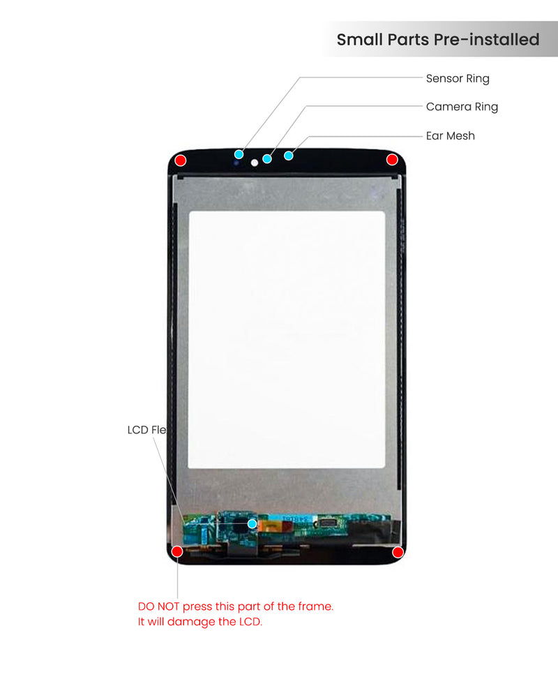 LG G Pad 8.3 (V500) LCD Screen Assembly Replacement With Digitizer Without Frame (Wifi Version)  (White)