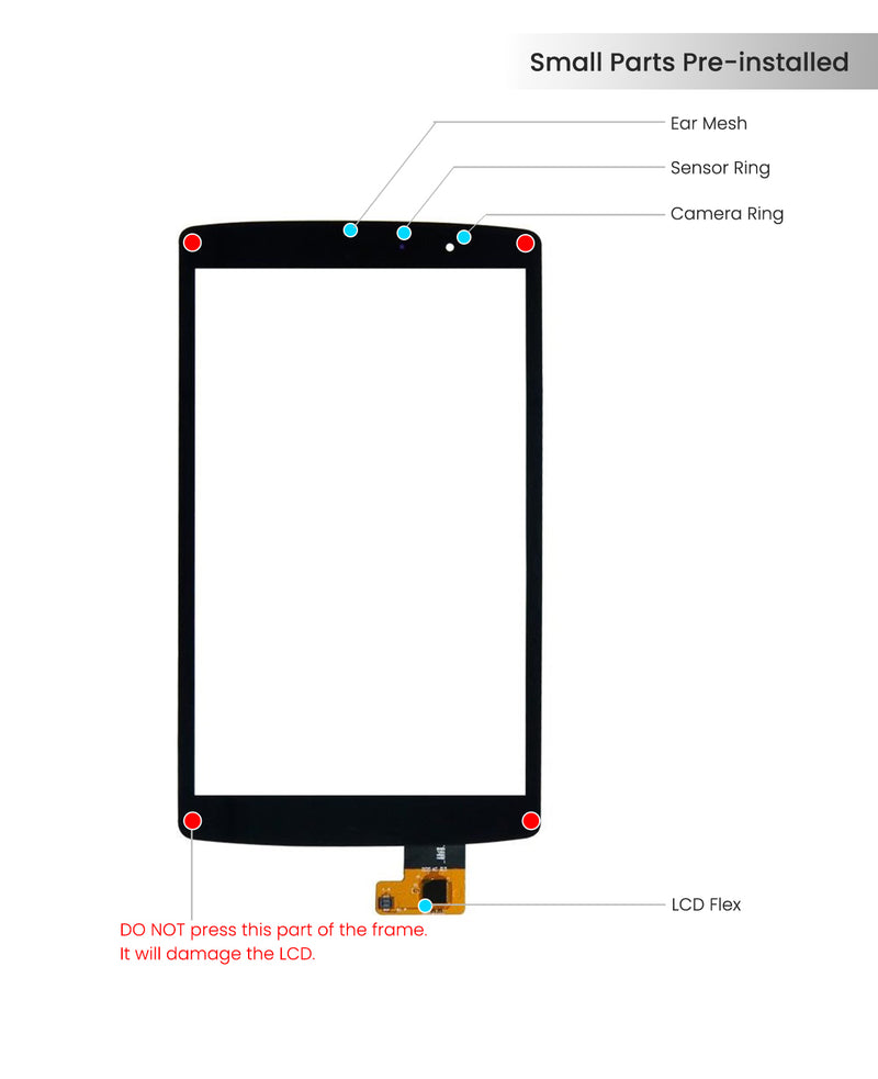 LG G Pad X 8.3 (VK815) Digitizer Touch Remplacement (Black)