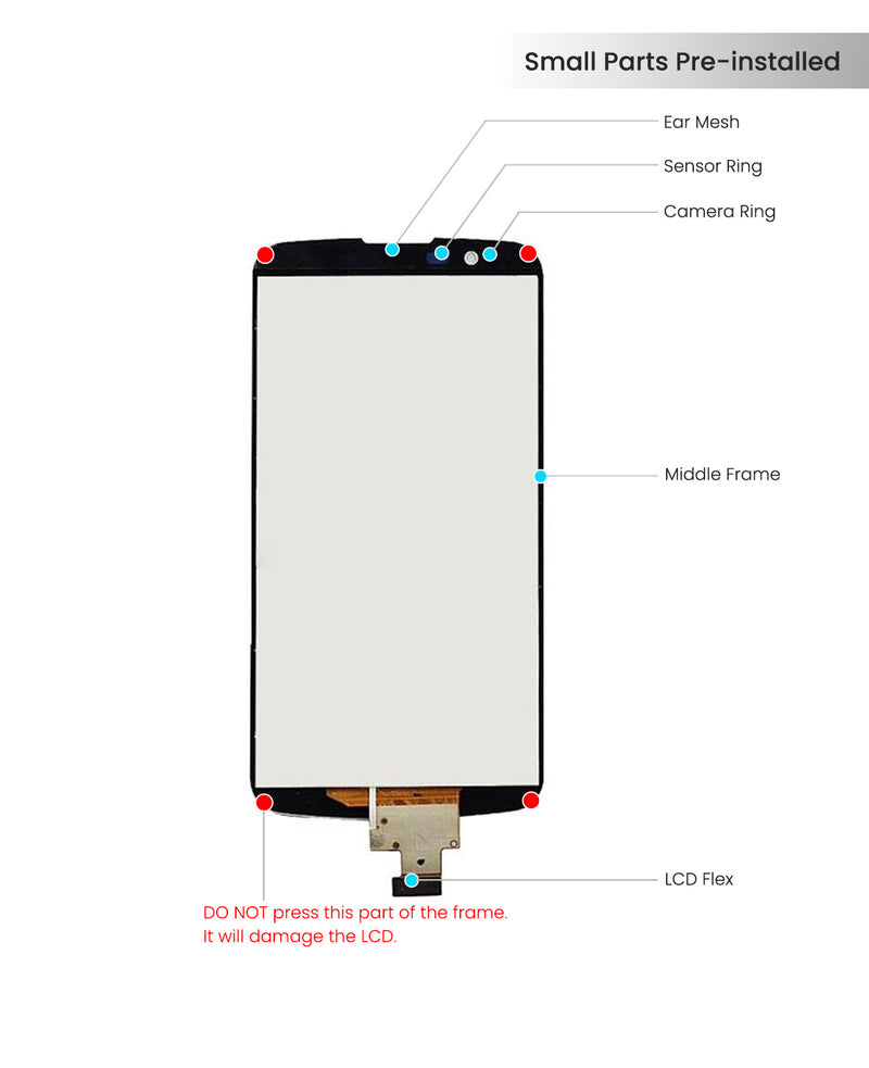 LG K10 (M250 / 2017) / K20 (VS501) / K20 Plus (MP260) LCD Screen Assembly Replacement With Frame