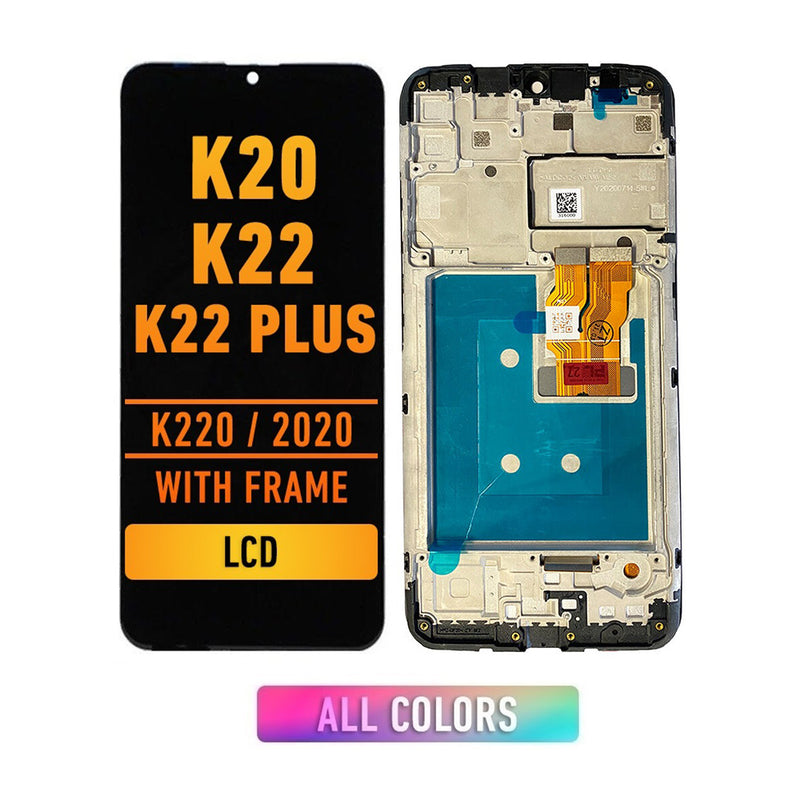 LG K20 (2020) / K22 / K22 PLUS (K220) LCD Screen Assembly Replacement With Frame