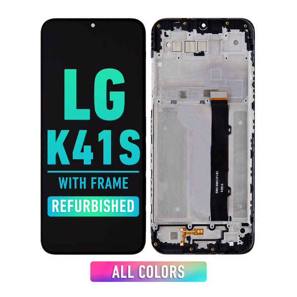 LG K41s LCD Screen Assembly Replacement With Frame (Refurbished) (All Colors)
