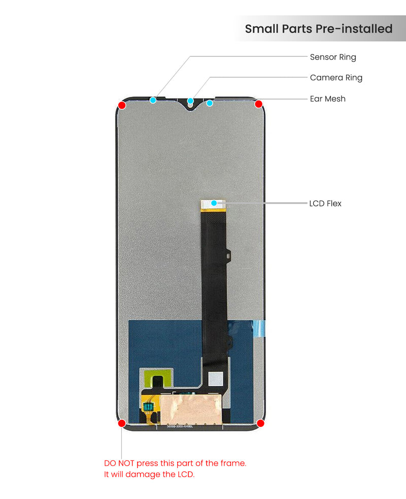 LG K51 / LG Q51 LCD Screen Assembly Replacement Without Frame (Refurbished) (All Color)