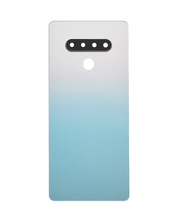 LG Stylo 6 / K71 Battery Back Cover Glass Replacement With Camera Lens (White)
