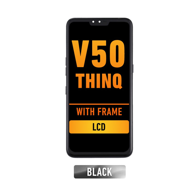 LG V50 ThinQ LCD Screen Assembly Replacement With Frame (US Version) (Black)