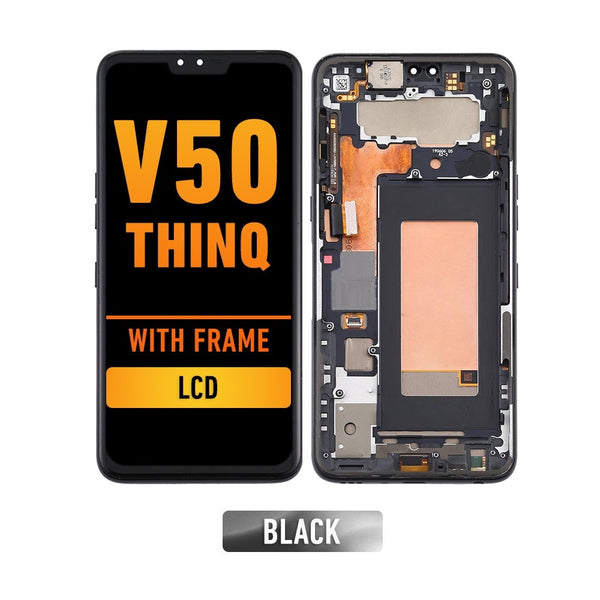 LG V50 ThinQ LCD Screen Assembly Replacement With Frame (US Version) (Black)