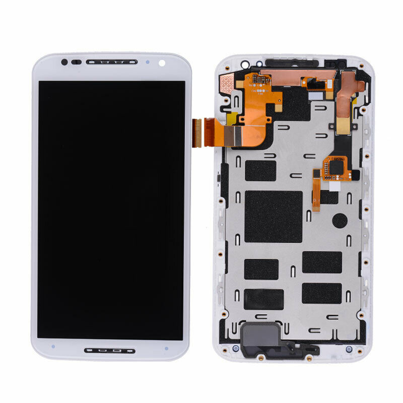 Motorola Moto X2 (XT1096) LCD Screen Assembly Replacement With Frame (Refurbished) (White)