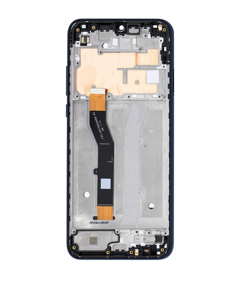 Motorola G Play 2021 (XT2093) LCD Screen Assembly Replacement With Frame (Refurbished) (Misty Blue)
