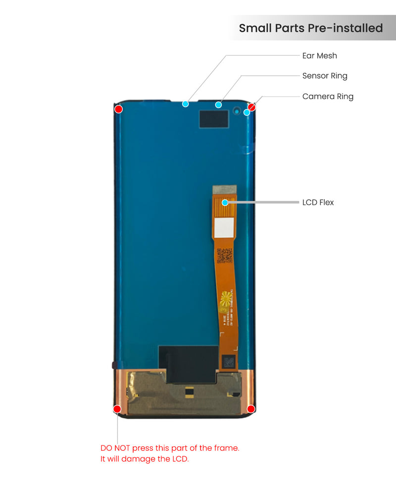 Motorola Moto (Edge 5G XT2063) / ( Edge Plus XT2061-3) LCD Assembly Without Frame (Refurbished)