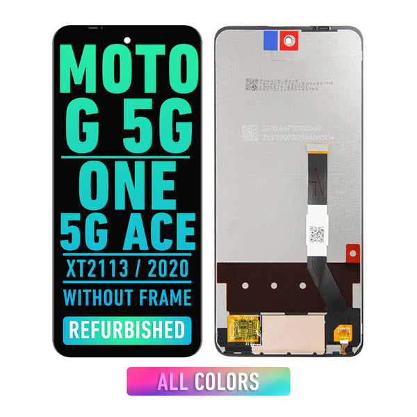 Motorola Moto G 5G / ONE 5G ACE (XT2113) LCD Screen Assembly Replacement Without Frame (Refurbished) (All Colors)