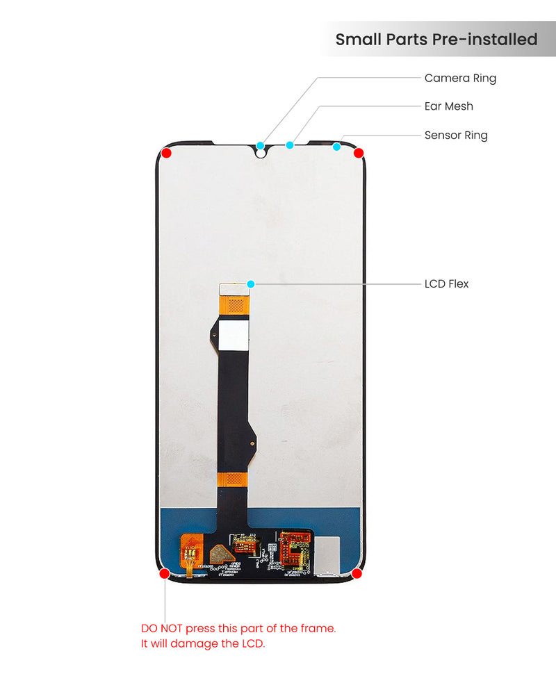 Motorola Moto G8 Plus (XT2019) LCD Screen Assembly Replacement Without Frame (Refurbished) (All Colors)