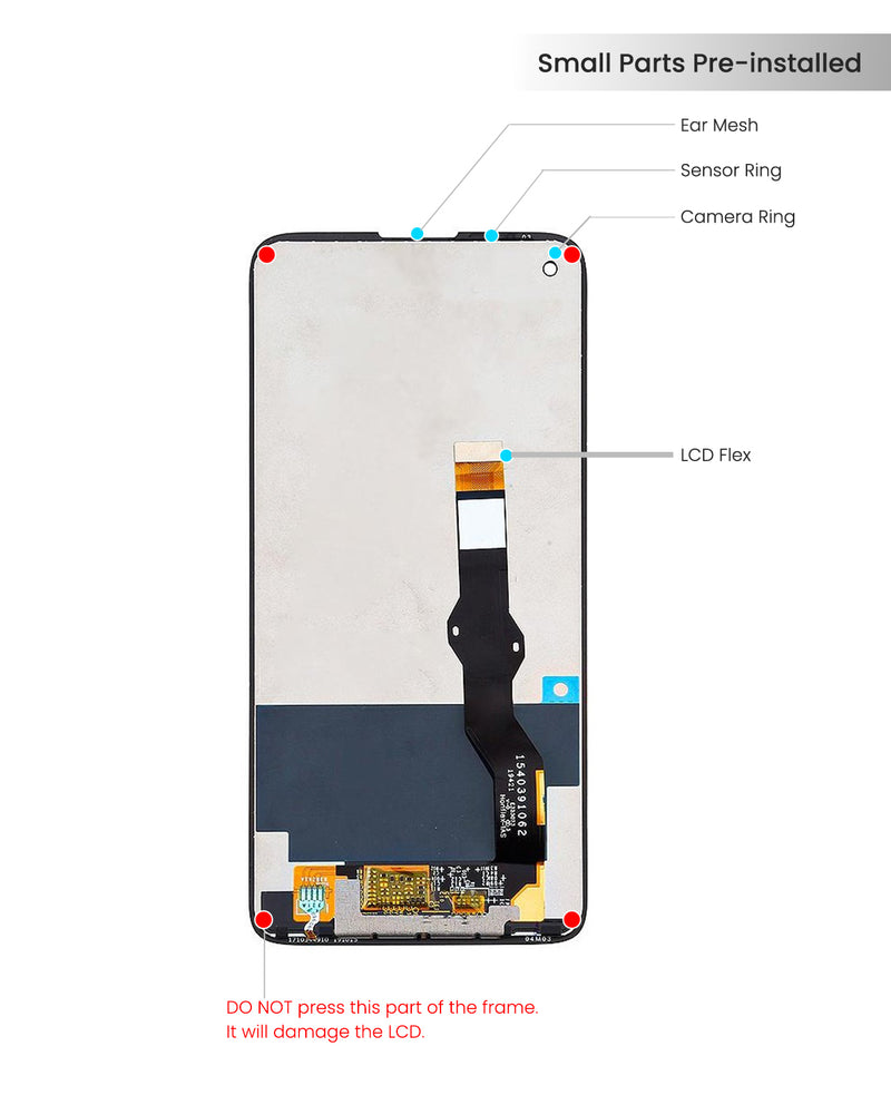 Motorola Moto G8 Power (154MM) (XT2041-1 / XT2041-3) LCD Screen Assembly Replacement Without Frame (Refurbished) (All Colors)