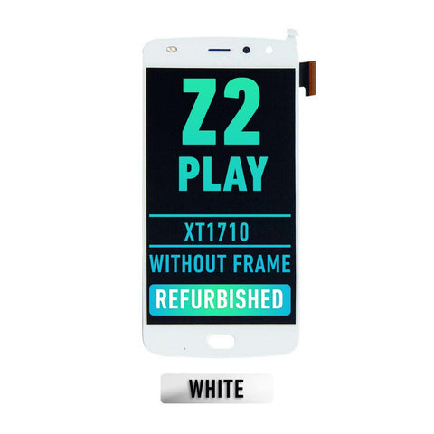 Motorola Moto Z2 Play (XT1710) LCD Screen Assembly Replacement Without Frame (Refurbished) (White)