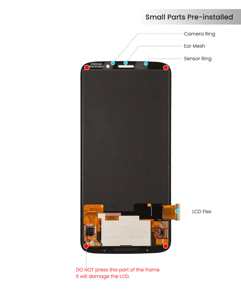 Motorola Moto Z3 Play (XT1929) / Moto Z3 (XT19291-7) LCD Screen Assembly Replacement Without Frame (Refurbished) (Black)