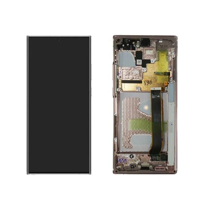 Samsung Galaxy Note 20 Ultra 5G OLED Screen Assembly Replacement With Frame (Refurbished) (Mystic White)