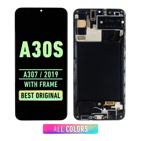 Samsung Galaxy A30s (A307 / 2019) OLED Screen Assembly Replacement With Frame (Refurbished) (All Colors)