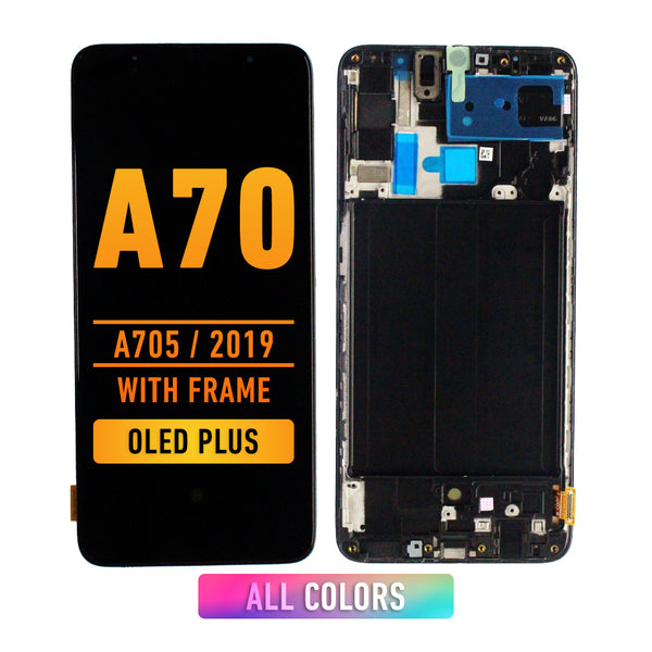 Samsung Galaxy A70 (A705 / 2019) OLED Screen Assembly Replacement With Frame (OLED PLUS) (All Colors)