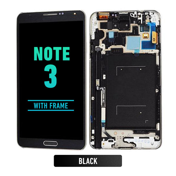 Samsung Galaxy Note 3 OLED Screen Assembly Replacement With Frame (Refurbished) (AT&T / T-Mobile) (Black)