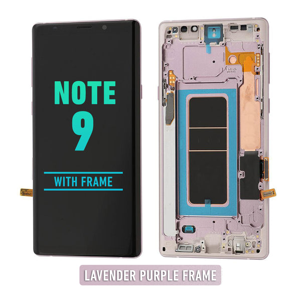 Samsung Galaxy Note 9 OLED Screen Assembly Replacement With Frame (Refurbished) (Lavender Purple Frame)