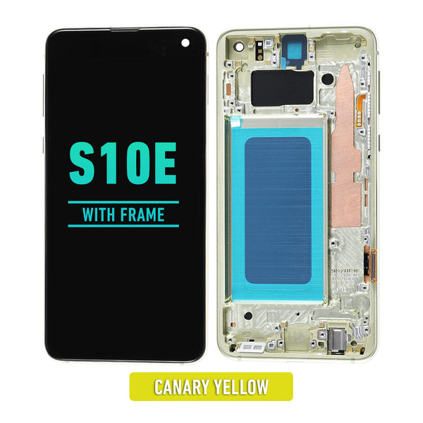 Samsung Galaxy S10E OLED Screen Assembly Replacement With Frame (Refurbished) (Canary Yellow)