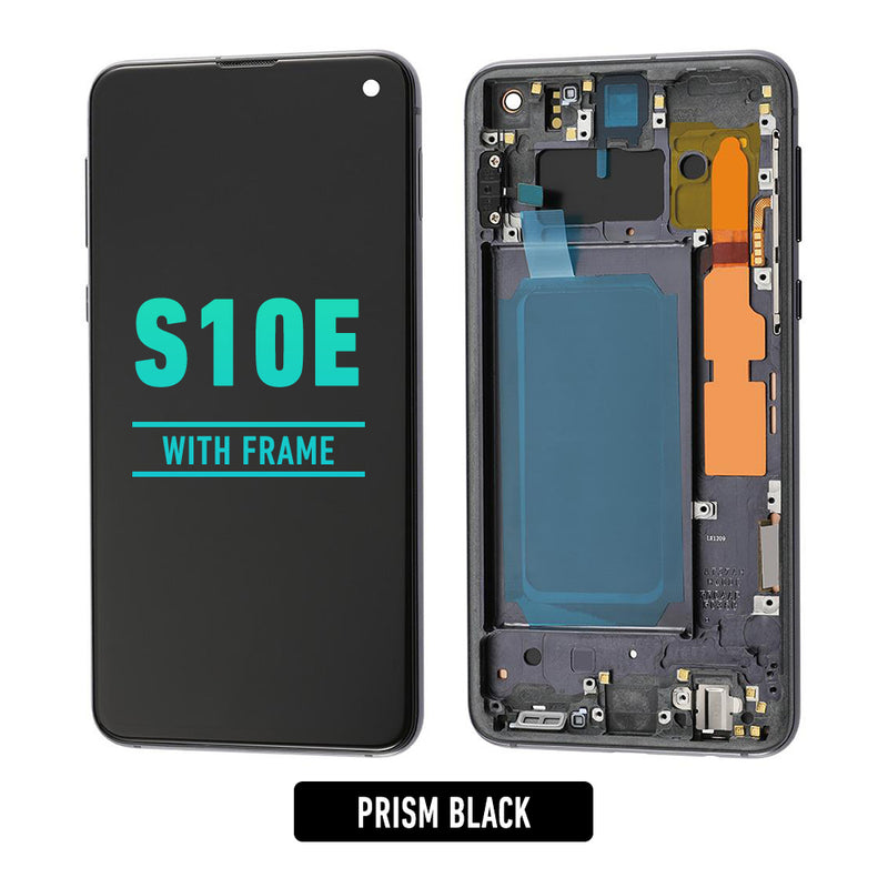 Samsung Galaxy S10E OLED Screen Assembly Replacement With Frame (Refurbished) (Prism Black)