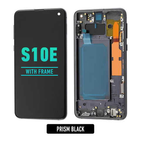 Samsung Galaxy S10E OLED Screen Assembly Replacement With Frame (Refurbished) (Prism Black)