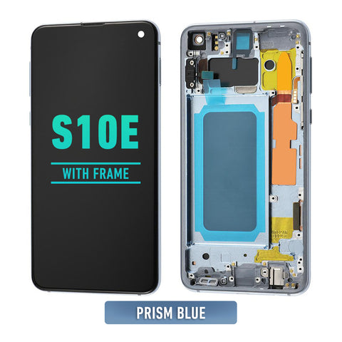 Samsung Galaxy S10E OLED Screen Assembly Replacement With Frame (Refurbished) (Prism Blue)