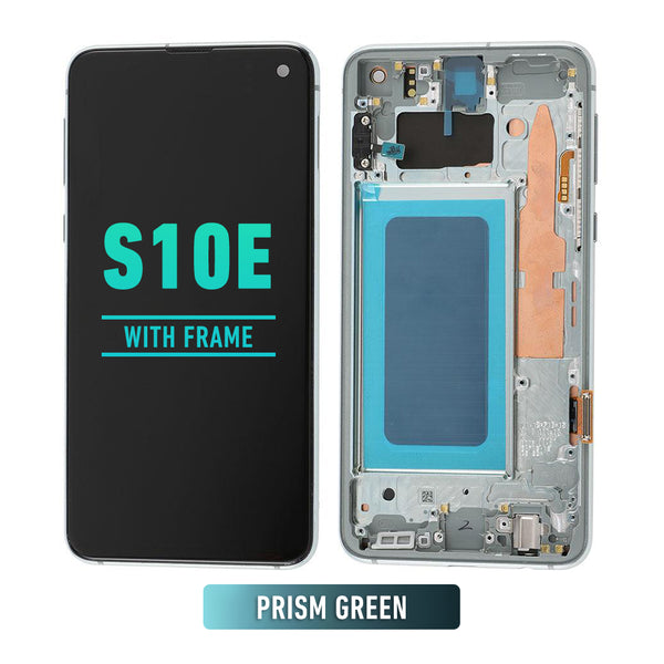 Samsung Galaxy S10E OLED Screen Assembly Replacement With Frame (Refurbished) (Prism Green)