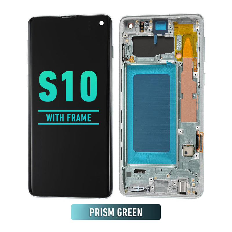 Samsung Galaxy S10 OLED Screen Assembly Replacement With Frame (Refurbished) (Prism Green)