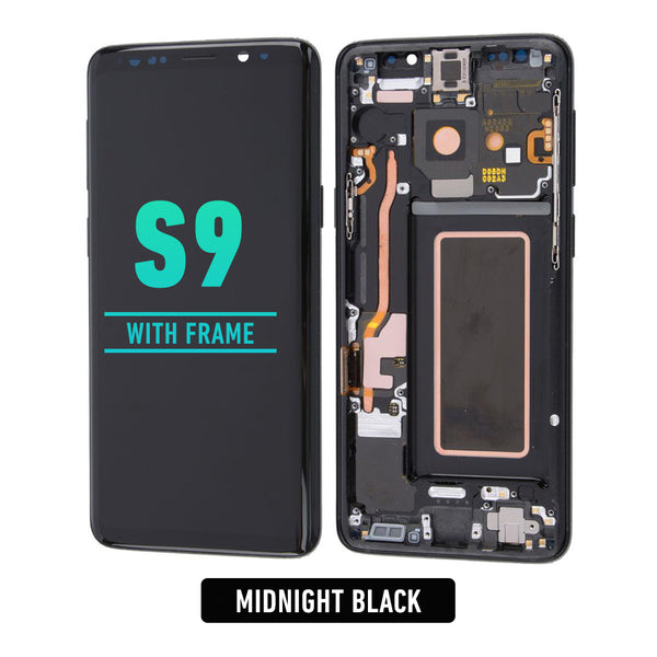 Samsung Galaxy S9 OLED Screen Assembly Replacement With Frame (Refurbished) (Midnight Black)