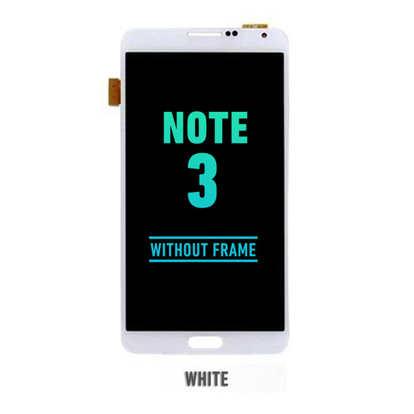 Samsung Galaxy Note 3 OLED Screen Assembly Replacement Without Frame (Refurbished) (All Models) (White)