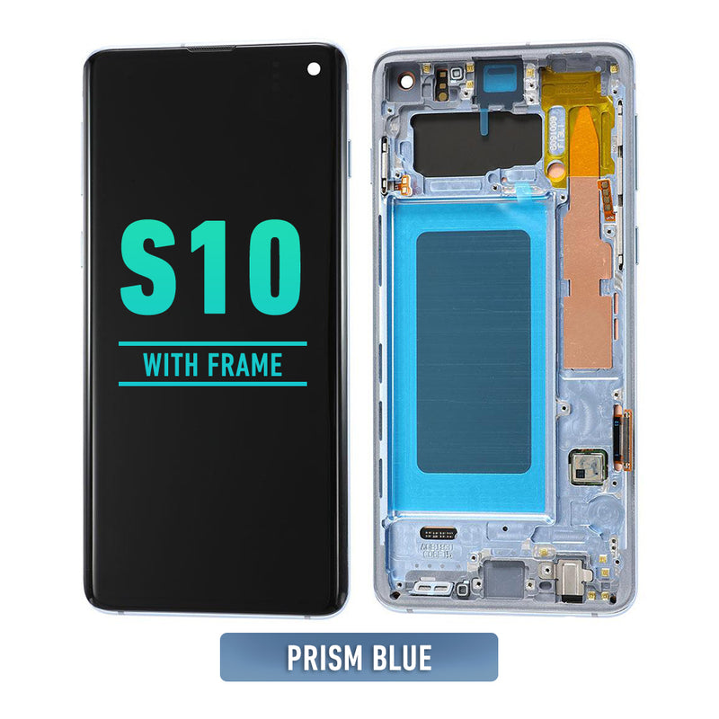 Samsung Galaxy S10 OLED Screen Assembly Replacement With Frame (Refurbished) (Prism Blue)