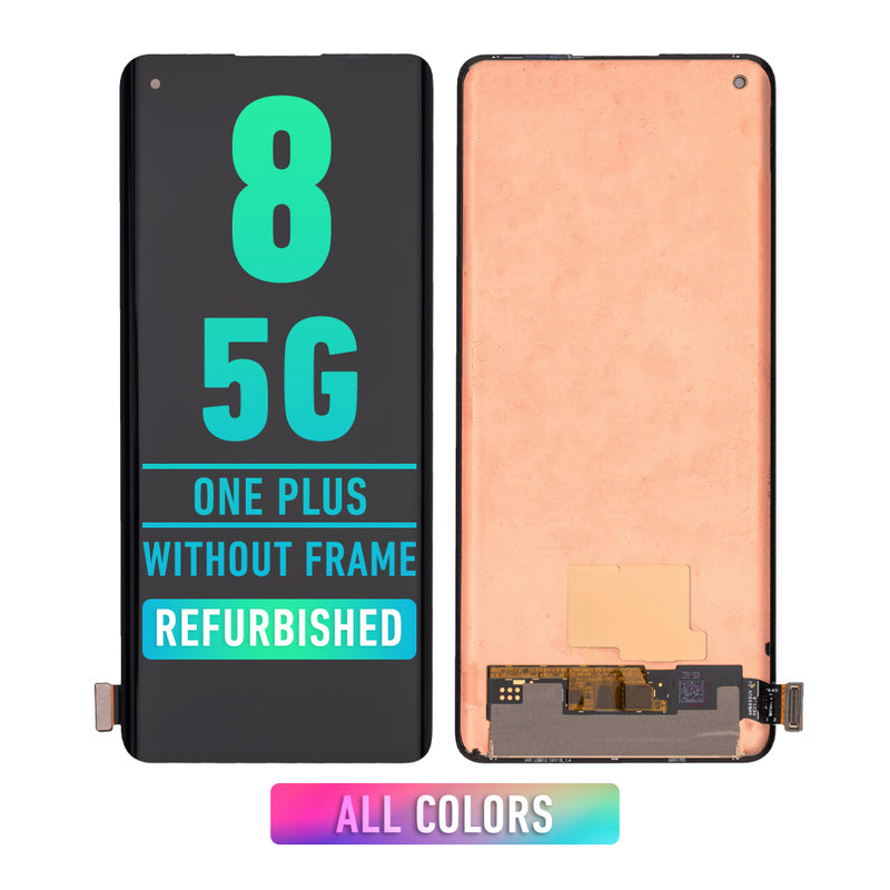 OnePlus 8 5G OLED Screen Assembly Replacement Without Frame (Refurbished) (All Colors)